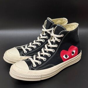 CONVERSE X Comme des Garçons PLAY High Top Chuck 70 Unisex Sneakers Men’s 9